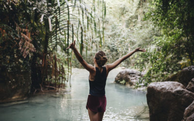 White woman enjoying the nature White woman enjoying the nature