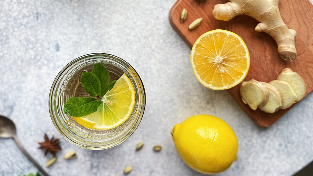 Recipe for Spring Ginger Lemon Tea with Mint Mindi K. Counts